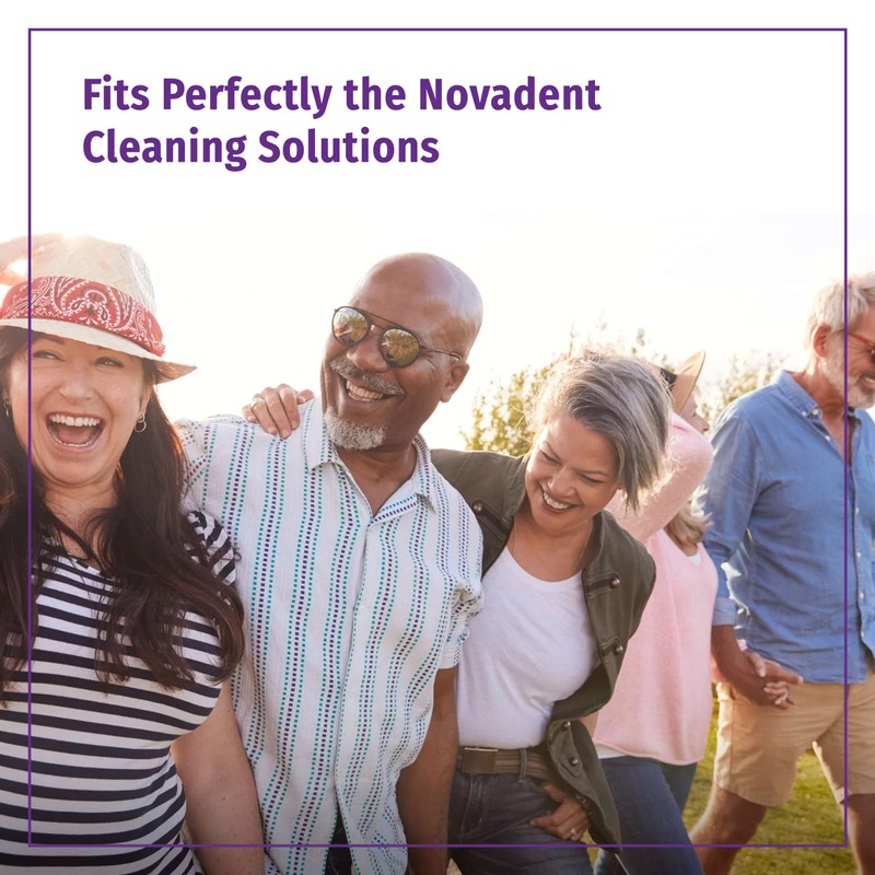 Novadent Dentures Cleaner Soaking Bath – Cleaning Container for Dental