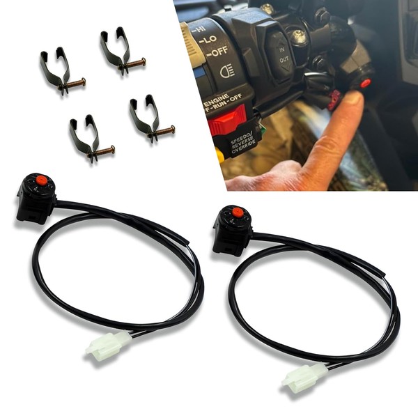 MLY 2PCS Universal Motorcycle Kill Switch & Horn Button, Mini