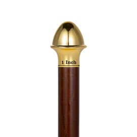 JRED Gold Acorn End Cap, Flag Pole Topper for 1 Inch Porch Flagpole