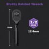 ANPUDS Stubby Ratchet,1/2 Inch Drive Mini Ratchet Wrench,72-Tooth Dual-Direction Ratchet,