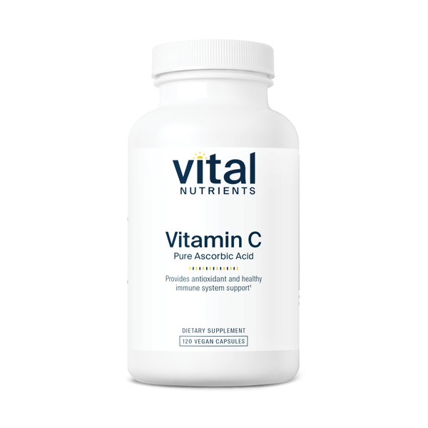 Vital Nutrients Vitamin C 1000mg (100% Pure Ascorbic Acid) | Vegan Antioxidant Supplement for Immune Support and Iron Absorption* | Gluten, Dairy and Soy Free | Non-GMO | 120 Capsules