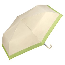 Wpc. 801-16536-102 Parasol Folding Umbrella, Light Shielding Organza Bi-Color, Mini Beige, 100% Light Shading Rate, 100% UV Protection, UPF50+, Rain or Shine, 21.7 inches (55 cm), Women's, Feminine,