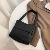 Underarm Bag Lattice Plain PU Simple Elegant Delicate Large Capacity
