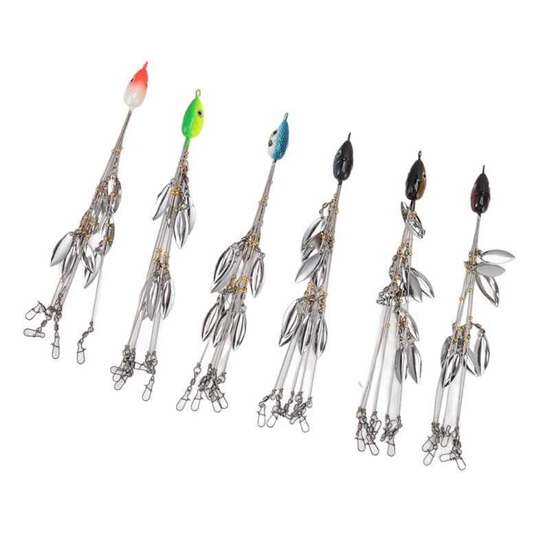 6 Pcs Umbrella Rigs with Sequin Fishing Rigs Lure 5