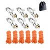 Rope Roller Stainless Steel Cam Buckle Tightener 6 Pack
