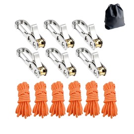 Rope Roller Stainless Steel Cam Buckle Tightener 6 Pack
