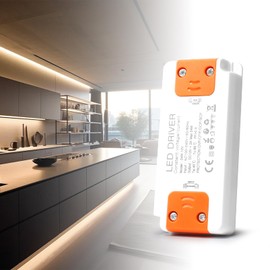 12 V Power Supply LED Transformer 24 W, BRIMETI 2 A LED Transformer 230 V to 12 V LED Driver Switching Power Supply, AC 230 V to DC 12 Volt, Compact Extremely Thin Constant Voltage Low Voltage