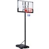 Height Adjustable Basketball Hoop, 4.76-10ft with LED Lights, Portable Outdoor