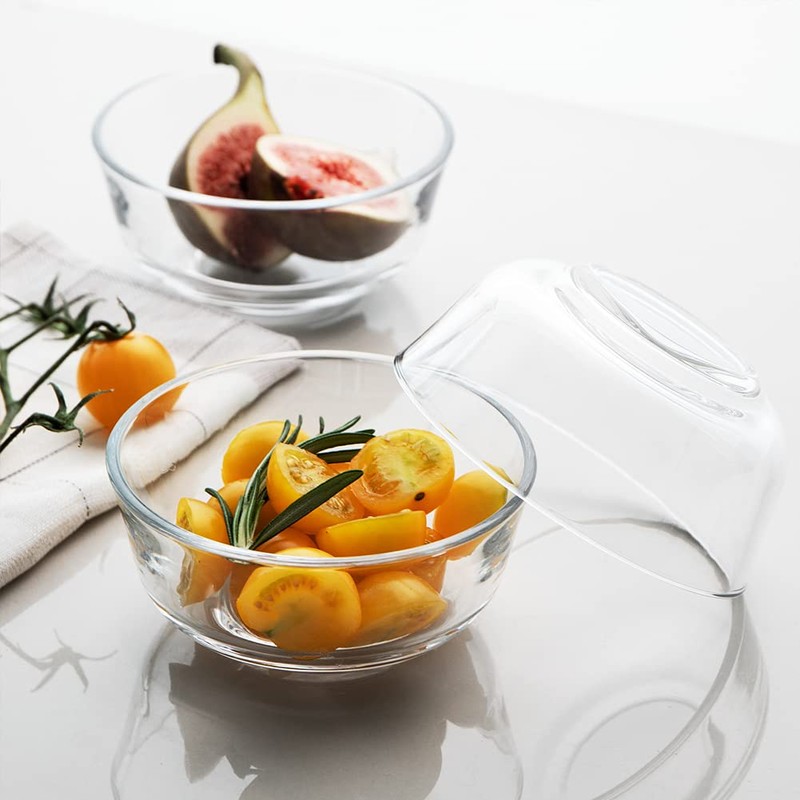 SWEEJAR 8 oz Glass Bowls Set(6 pack),Small for Kitchen,Dessert for