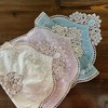 Mausouca Retro French Oval Doilies, Elegant velvet placemats Vase mats