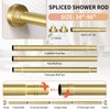 Emlaoe Gold Shower Curtain Rod 34-96 Inches(2.8-8ft) Never Rust Adjustable