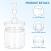 Pump Bottle Dispenser for Conditioner,17 oz Refillable Clear Lotion Jar
