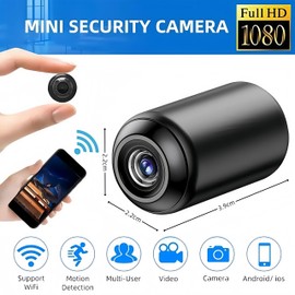 Joschapeau Mini Cámara, HD 1080 Pequeña Cámara WiFi, Mini Cámara de Seguridad 170°, Camara pequeña con Visión Nocturna Detección de Movimiento Función de Grabación, Aplicación multiescenario