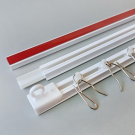 Ontrack Self Adhesive Curtain Track, Ceiling Track Set- No Drill, No Damage, Ceiling Mount, Adhesive Curtain Rod, Easy to install curtain rails (5.4FT/64.5IN)