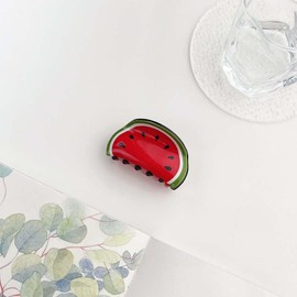 Grab Clip Creative Cute Women Hair Accessories Strawberry Shark Clip Vegetable Hair Catching Shark Clip, Acrylic Hair Claw Avocado
