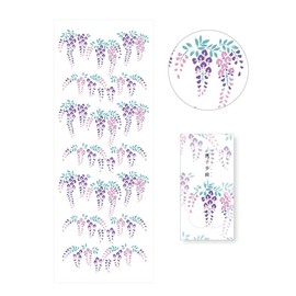JIKAN STYLE 05662 Face Towel, Made in Japan, Nadeshiko Tea, 13.4 x 35.4 inches (34 x 90 cm), Wisteria Trellis (Purple)
