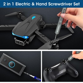 Tools MXMZHXU Electric Precision Screwdriver, 144 in 1 Small Precision Screwdriver with 120 Bits, 5 Torque Hand Repair Tool Kit Mini Electric Screwdriver for PC, Computer, Laptop, Phone, RC Drone