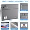 Tamfile Fireproof Document Bag with Lock,15x12 inch Heat Resistant Cash
