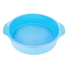 Forma Redonda de Silicón de Molde de Torta 9 Pulgadas Modificó Diversa Cacerola Para Horno(azul)