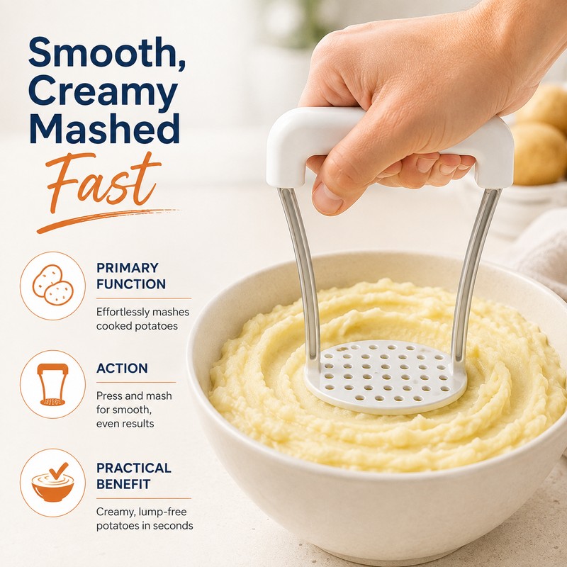 Manual Potato Ricer for Smooth Mashed Potatoes – Aluminum Alloy