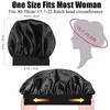 Lonnalee Pack of 2 Satin Night Caps, Satin Hair Night