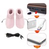 Heated Foot Warmer Electric Heating Booties Slippers, Soft Plush, Wear