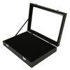 Pin Display Case Dustproof Transparent Glass Lid Badge Storage Box