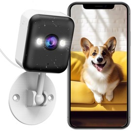 JOOAN Security Camera Outdoor WiFi FHD 2K Home Security Camera for Baby Pet Indoor Camera IP66 Waterproof 2 Way Audio Motion Detection Siren SD/Cloud Storage Color Night Vision Only 2.4G WiFi