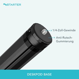 Instarter Table tripod for cameras, smartphones and lights, flexible mini tripod can hold up to 1.5 kg, small camera tripod with 1/4 inch screw, can also be used as a hand tripod, video calls, TikTok etc.