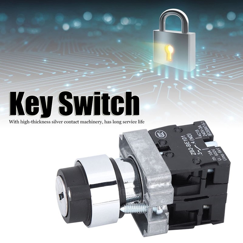 Respicefinem 2 Position Key Switch Self Reset Power Lock Conversion