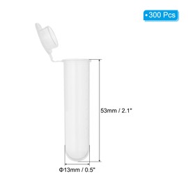 PATIKIL 5ML Plastic Centrifuge Tubes, 300 Pcs Round Bottom Centrifuge Tube with Snap Cap and Graduated Marks for Sample Storage, Clear