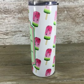 Unbranded Life is Like Eating a Watermelon 20 oz Skinny Tumbler with Lid and Straw