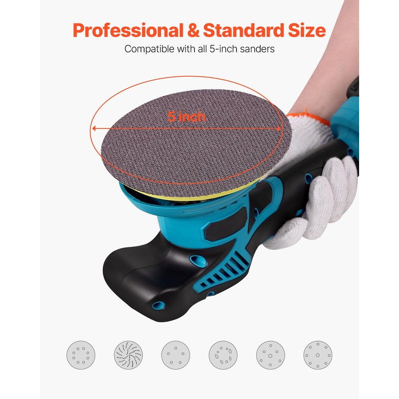 VEVOR 5-inch Mesh Abrasive Sanding Discs, 50PCS 120 Grit Anti-Clogging