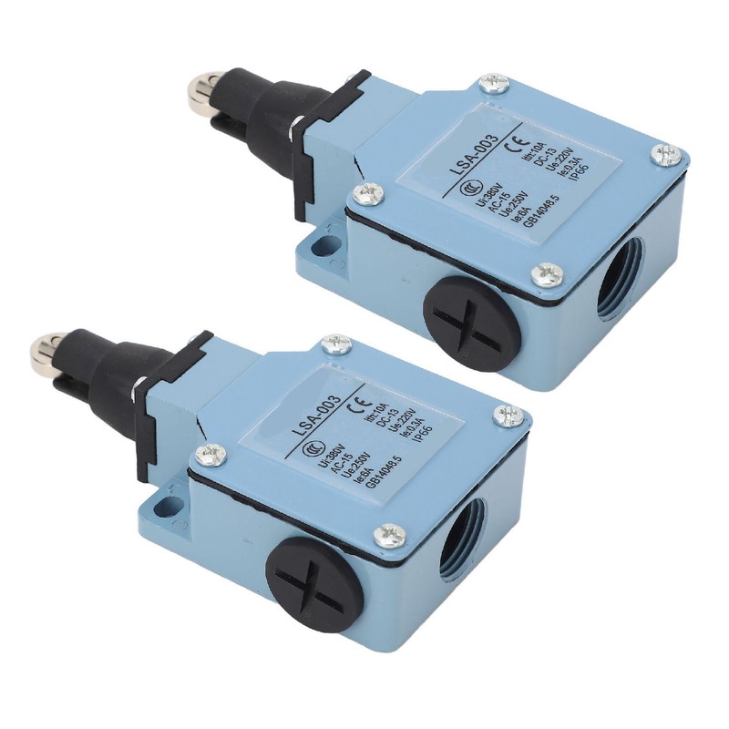 2Pcs Momentary Limit Switch Roller Plunger Micro Limit Travel Switch