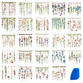 ZMRU 24 Sheets Vintage Rub On Transfers for Crafts, Cold IOD Transfers Stickers for Wood，Furniture Decals, Glass, Porcelain, Leather, Canvas, Fabric Projects,3 * 3inch(Rattan Flowers)