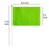 Green Stick Flags,50 Pack Hand Held Small Mini Solid Flag