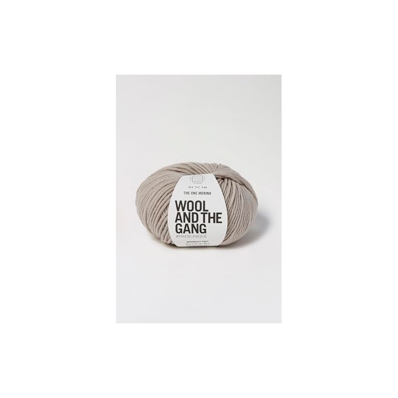 Wool and the Gang, The One Merino, Moondust Grey, 50g,