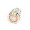 Phobya push-button vandalism-proof/bell push 16mm stainless steel, orange ring lighting