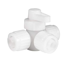 RecPro RV Plumbing Hardware | 06910 | 3-Way 1/2" Compression Fitting Directional/Bypass Valve | Pex Pipe/Tubing Fittings (1 Fitting)