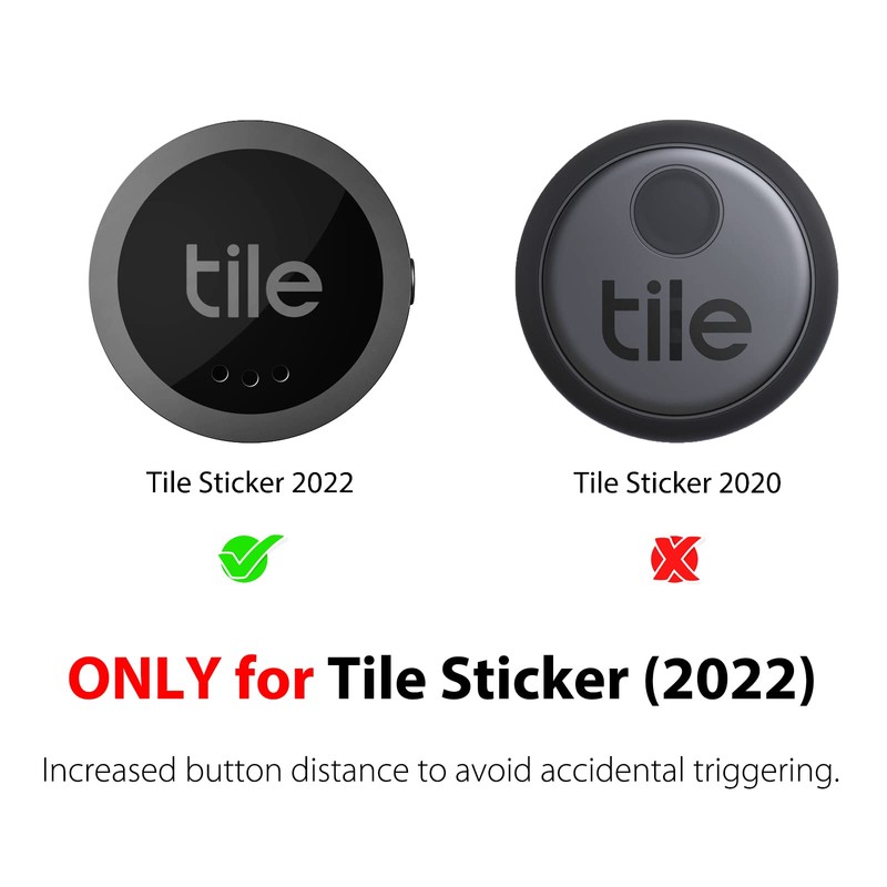 Silicone Case for Tile Sticker 2022 with Keychain, 2 Pack