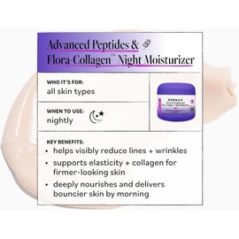 Derma-E Advanced Peptides and Flora-Collagen Night Moisturizer Unisex Moisturizer 2 oz