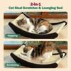 Zakkart Cat Sisal Scratching Bed Hammock, 2-in-1 Cat Scratcher &