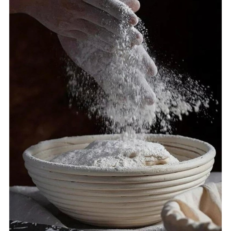 EazyBreezy 2 Pcs Bread Proofing Basket Banneton Proofing Baskets Rattan