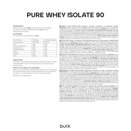 Bulk Bulk Pure Whey Protein Isolat 90, Proteinpulver-Shakes, Protein Pulver, Eiweißpulver, Minzschokolade, 500 g
