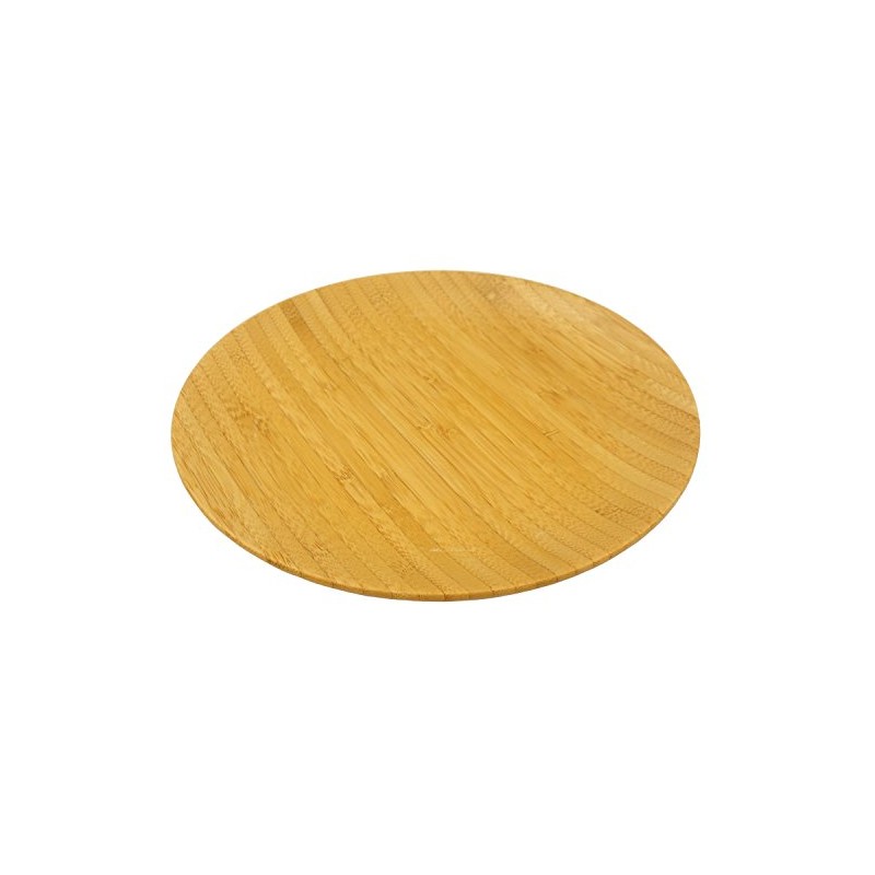 Captain Stag UP-2535 Bamboo Tableware for Barbecues, Round Plate, Diameter