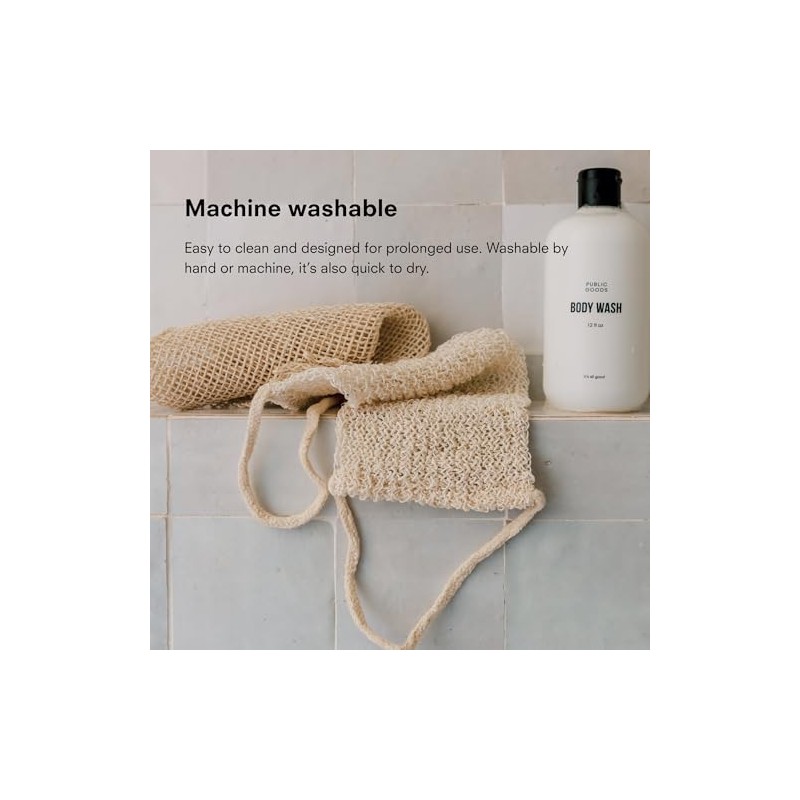Public Goods Estropajo Corporal Exfoliante Banda Baño Ayate Ducha Espalda