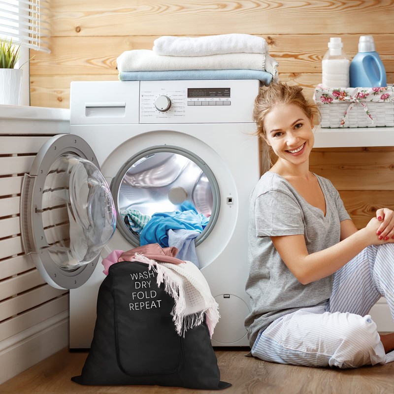 2 Pcs Travel Laundry Bag Washable Dirty Clothes Bag with