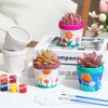 Pasimy 6 Set Ceramics to Paint DIY Ceramic Succulent Planter