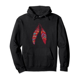 Women's Street Style Feathers Printed Hoodie