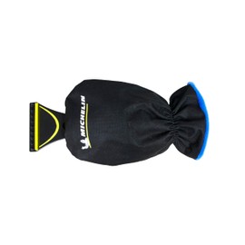 MICHELIN Unisex Ice Scraper with Glove, Car Ice Scraper with Waterproof Glove, Black/Yellow